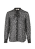 Saint Laurent Floral Blouse, £150, Clothing, Black/White, Silk/Wool, Front view