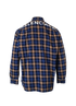Balenciaga Logo Check Shirt, &pound;230, Clothing, Blue/Brown, Cotton, Back view