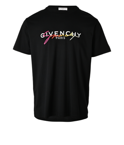 Givenchy Logo T-Shirt, &pound;150, Clothing, Black, Cotton, Front view