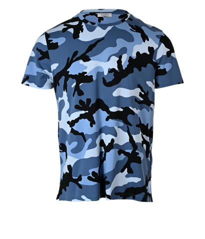 Valentino Rockstud Camouflage T-Shirt, £150, Clothing, Black/Blue, Cotton, Front view