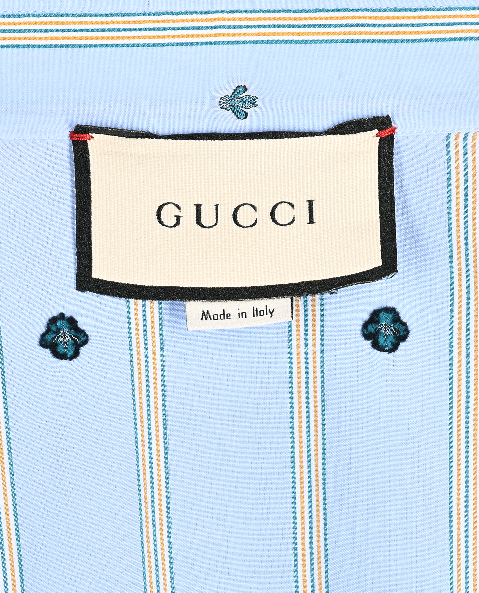 Gucci Stripes Shirt, &pound;195, Clothing, Blue/Yellow, Cotton, Other view
