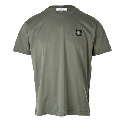 Stone Island Small-Badge T-Shirt, &pound;110, Clothing, Green, Cotton, Front view
