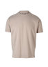 Acne Studios Ribbed Logo Collar T-Shirt, &pound;80, Clothing, Beige, Viscose, Front view