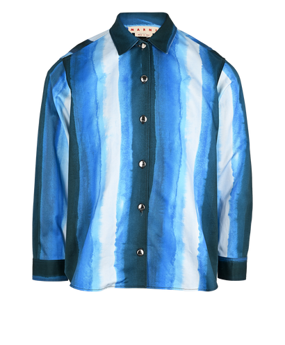 Marni Waterfall Stripe Shirt, &pound;130, Clothing, Blue, Cotton, Front view