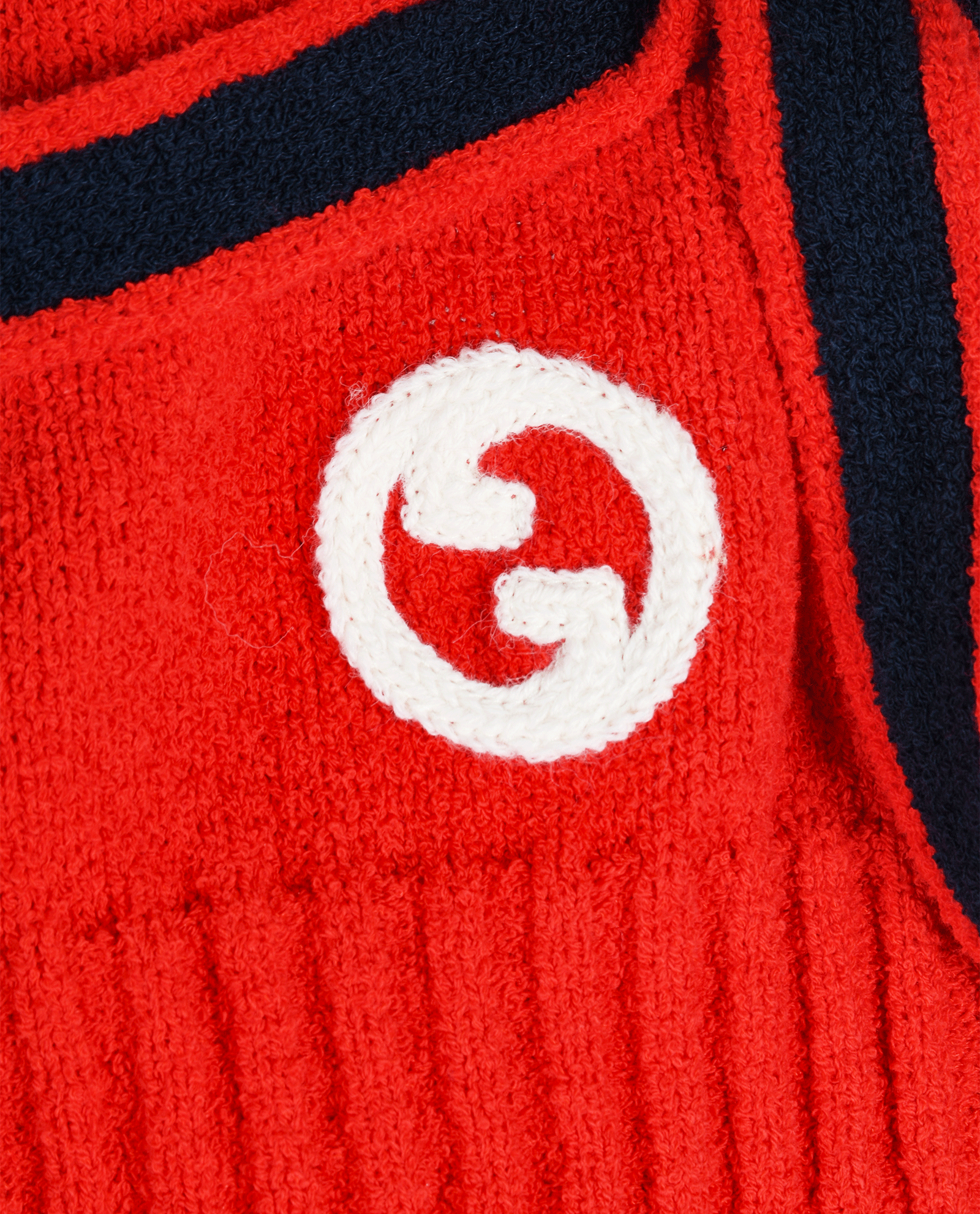 Gucci GG Halterneck Top, &pound;220, Clothing, Blue/Red, Cotton/Polyester (Polymer), Side view