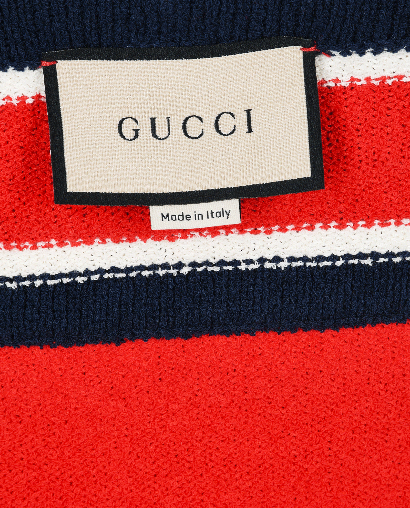 Gucci GG Halterneck Top, &pound;220, Clothing, Blue/Red, Cotton/Polyester (Polymer), Bottom view
