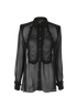 Fendi Sheer Ruffles Shirt, £150, Clothing, Black, Viscose, Front view
