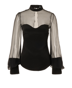 Alexander McQueen Blouse, Silk, Black, UK4, 2*