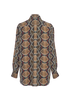 Burberry Snake Print Blouse, &pound;110, Clothing, Brown, Silk, Back view
