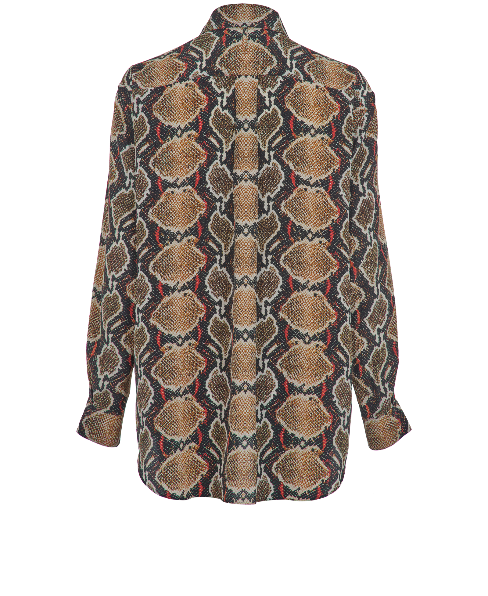Burberry Snake Print Blouse, &pound;110, Clothing, Brown, Silk, Back view