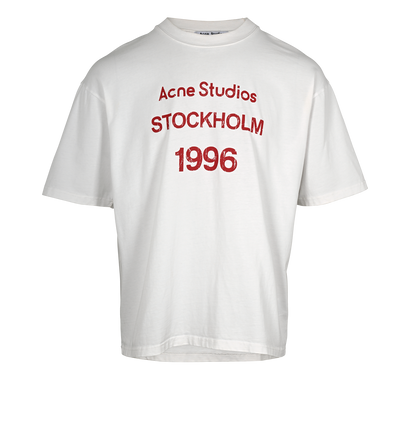 Acne Studios 1996 Print T-Shirt, &pound;70, Clothing, White, Cotton, Front view