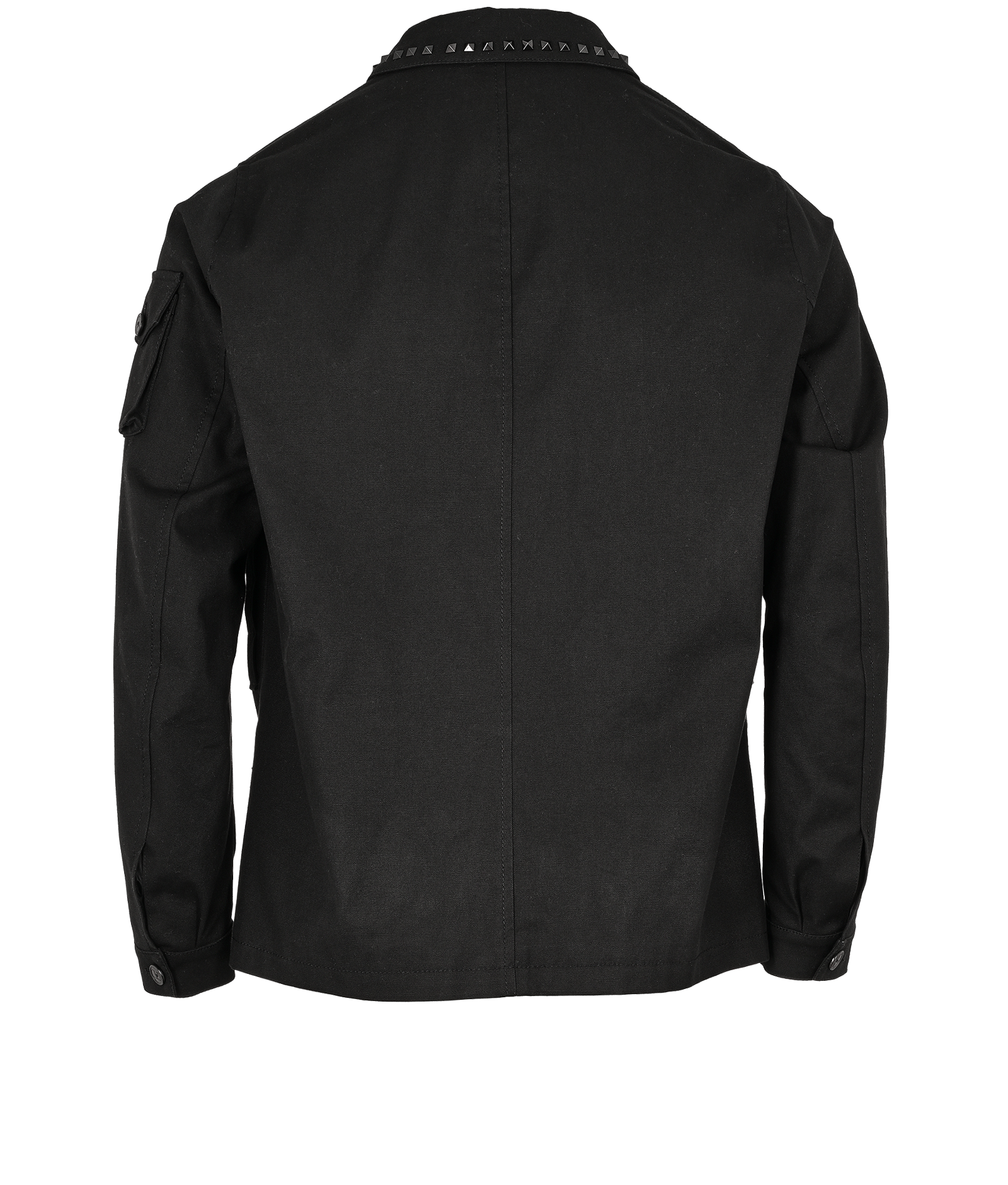 Valentino Rockstud Overshirt, &pound;350, Clothing, Black, Cotton, Back view