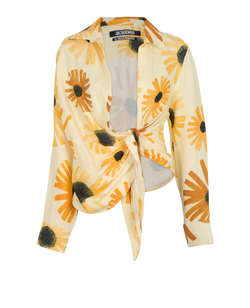 Jacquemus La Collectionneuse Shirt, Viscose, Yellow, UK8, 2*