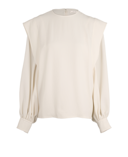 Celine Blouse, Triacetate/Poly, Cream, UK6, 2*