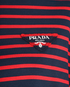 Prada Long Sleeved Striped Top, £180, Clothing, Navy/Red, Cotton, Other view