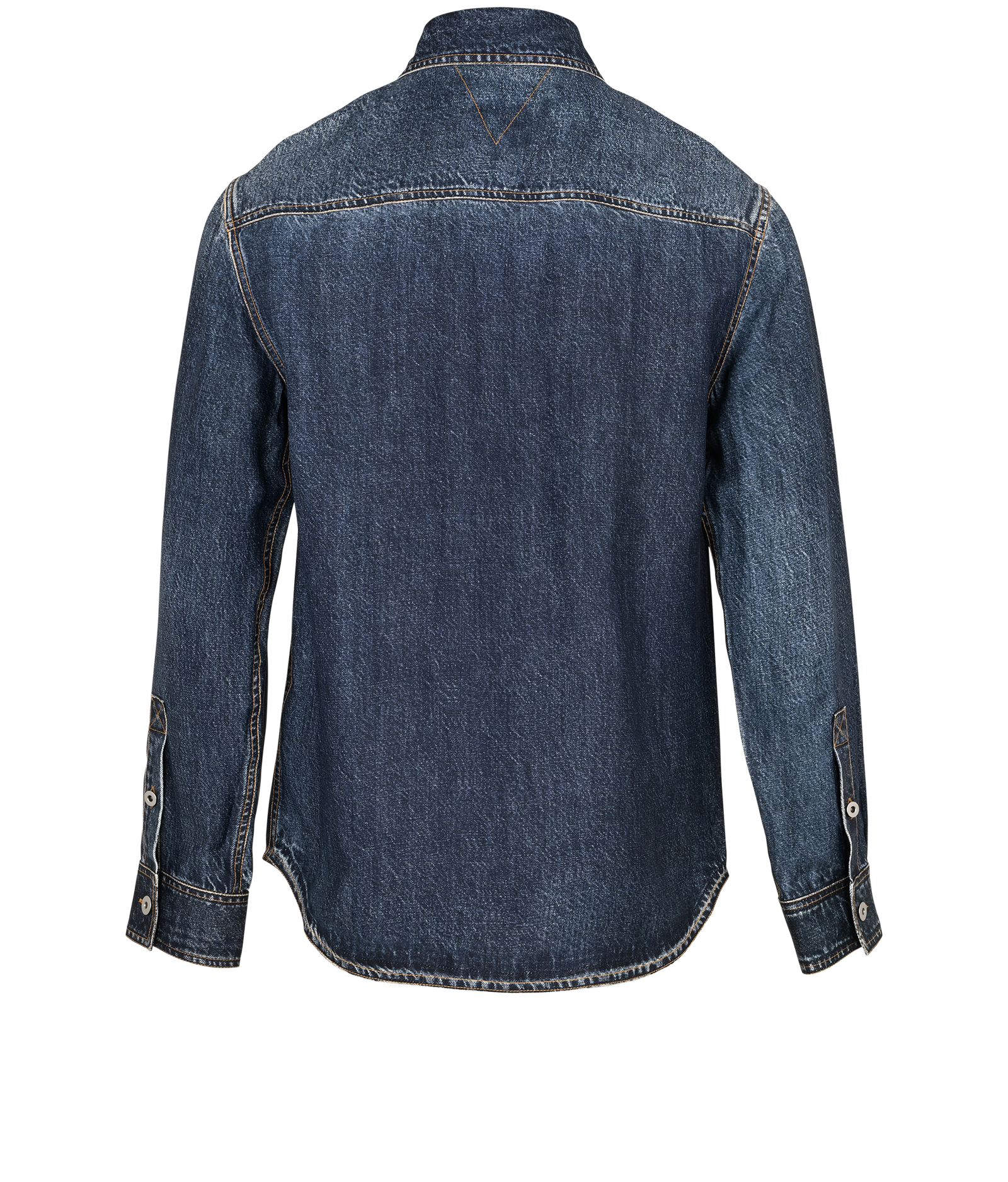 Bottega Veneta Denim Print Shirt, &pound;320, Clothing, Blue, Viscose, Back view