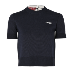 Gucci Short Sleeves Top, Cotton, Blue, Sz XXS, 3*