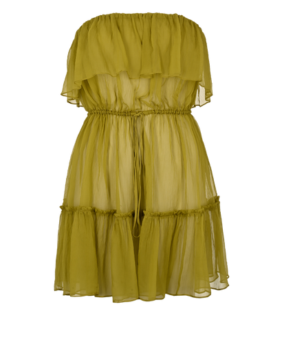 Gucci Chiffon Top, £250, Clothing, Green, Silk, Front view