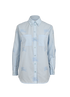 Burberry EKD Oversized Shirt, £195, Clothing, Blue, Cotton, Front view