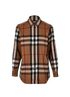 Burberry Oversized Check Shirt, £160, Clothing, Brown, Wool, Front view