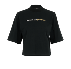 Palm Angels Double Logo Print Long Sleeves Top, Tops