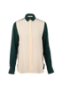 Celine Two-Tone Button-Up Shirt, &pound;150, Clothing, Green/White, Silk, Front view