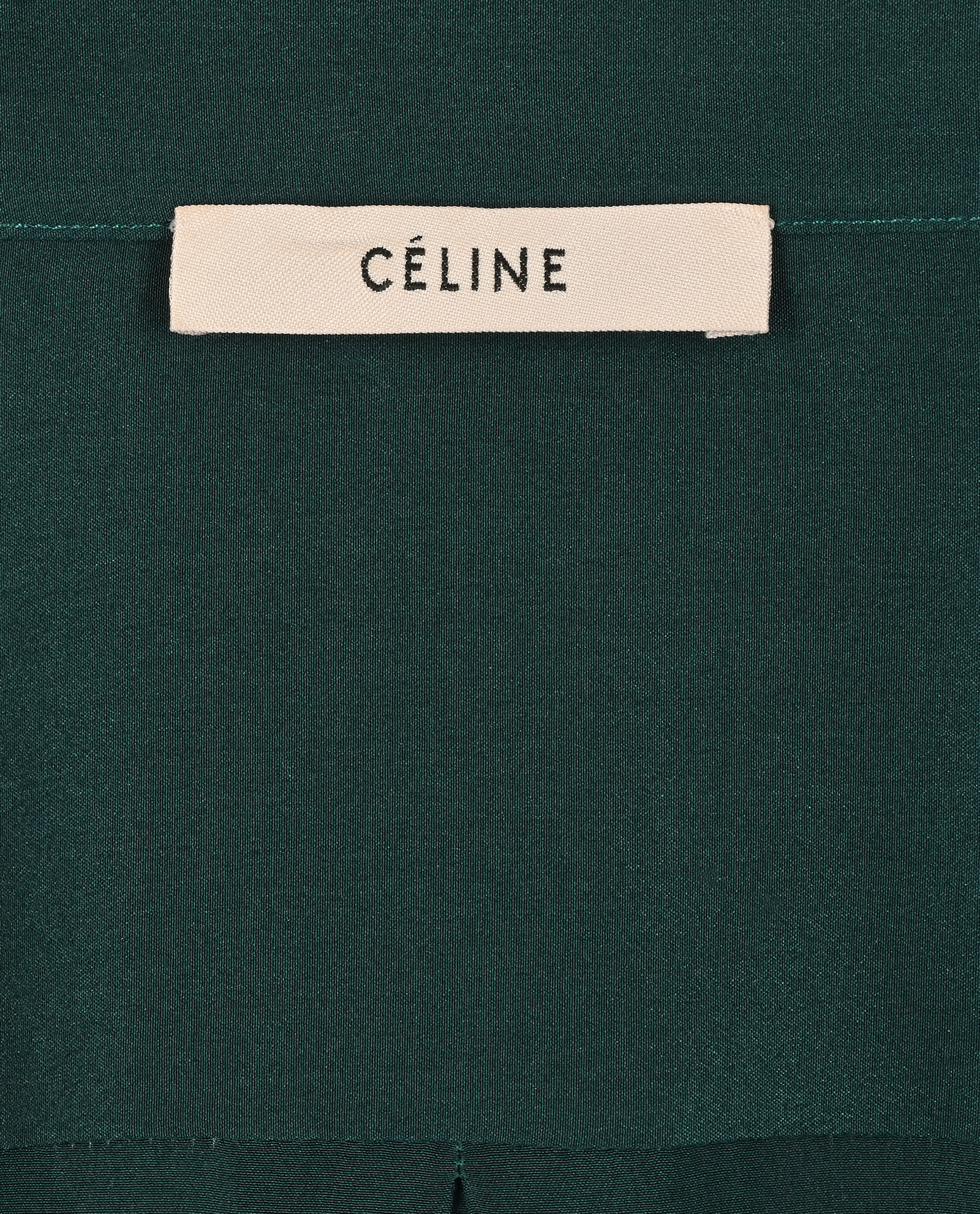 Celine Two-Tone Button-Up Shirt, &pound;150, Clothing, Green/White, Silk, Other view