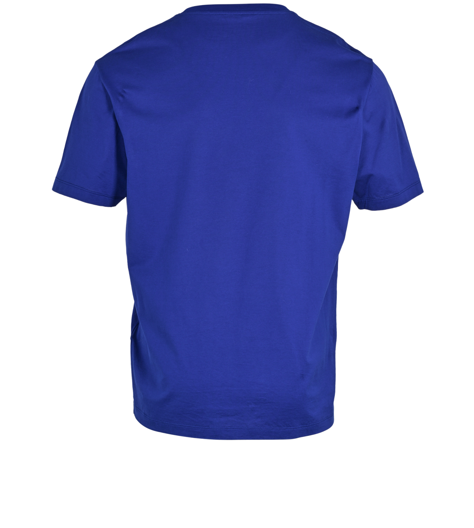 Versace Logo Embroidered T-Shirt, &pound;110, Clothing, Blue, Cotton, Back view