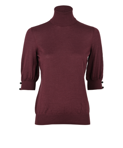 Fendi Turtleneck Top, &pound;150, Clothing, Purple, Cashmere, Front view