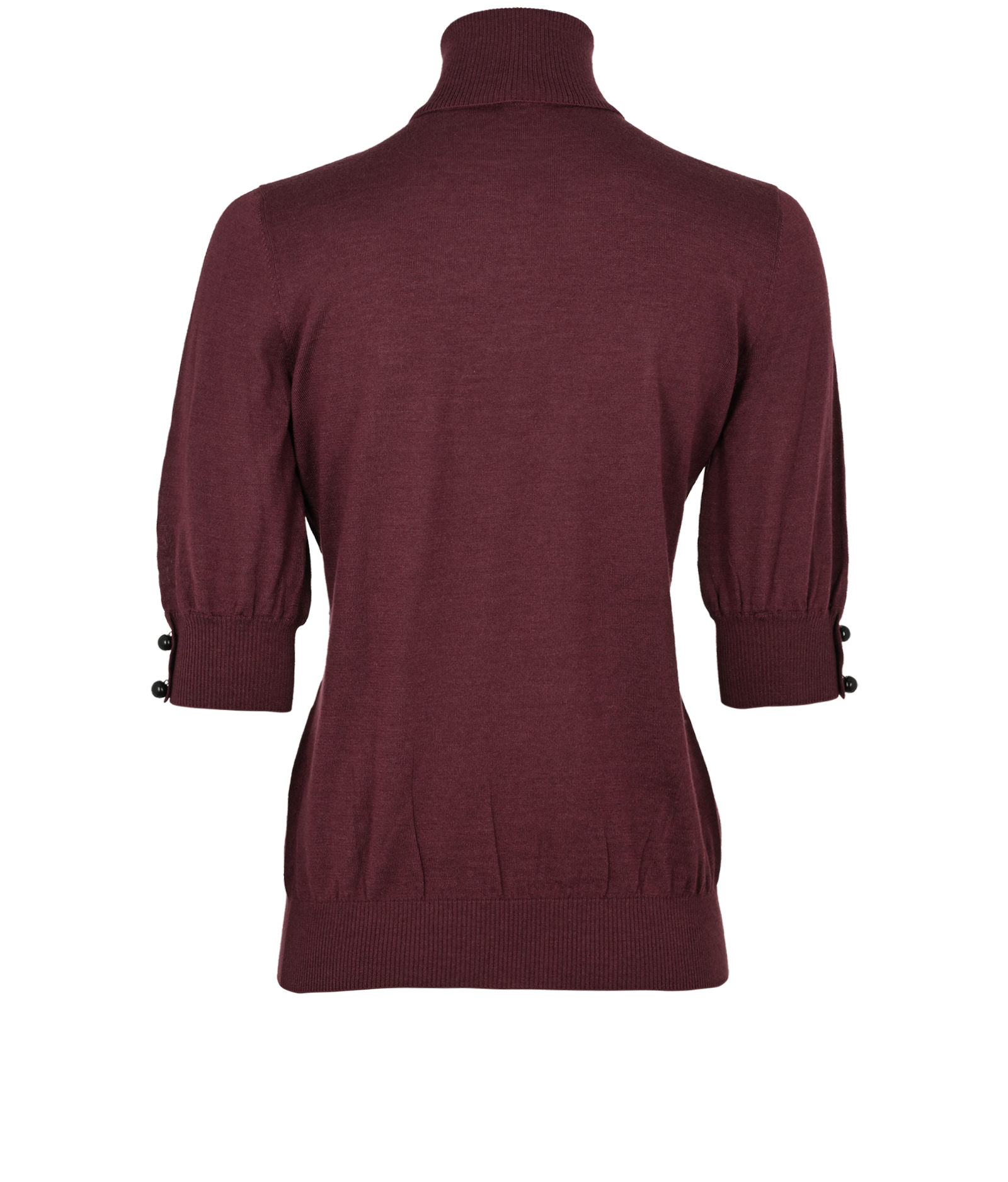 Fendi Turtleneck Top, &pound;150, Clothing, Purple, Cashmere, Back view