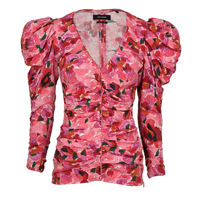 Isabel Marant Mirnao Top, £90, Clothing, Pink, Viscose, Front view