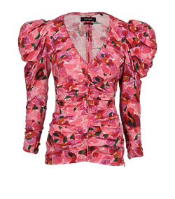 Isabel Marant Mirnao Top, Viscose, Pink, UK6, 2*