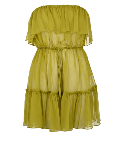 Gucci Chiffon Top, £250, Clothing, Green, Silk, Front view