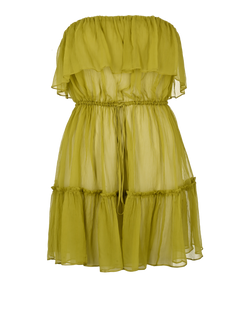 Gucci Chiffon Top, Silk, Green, UK 6, 3*