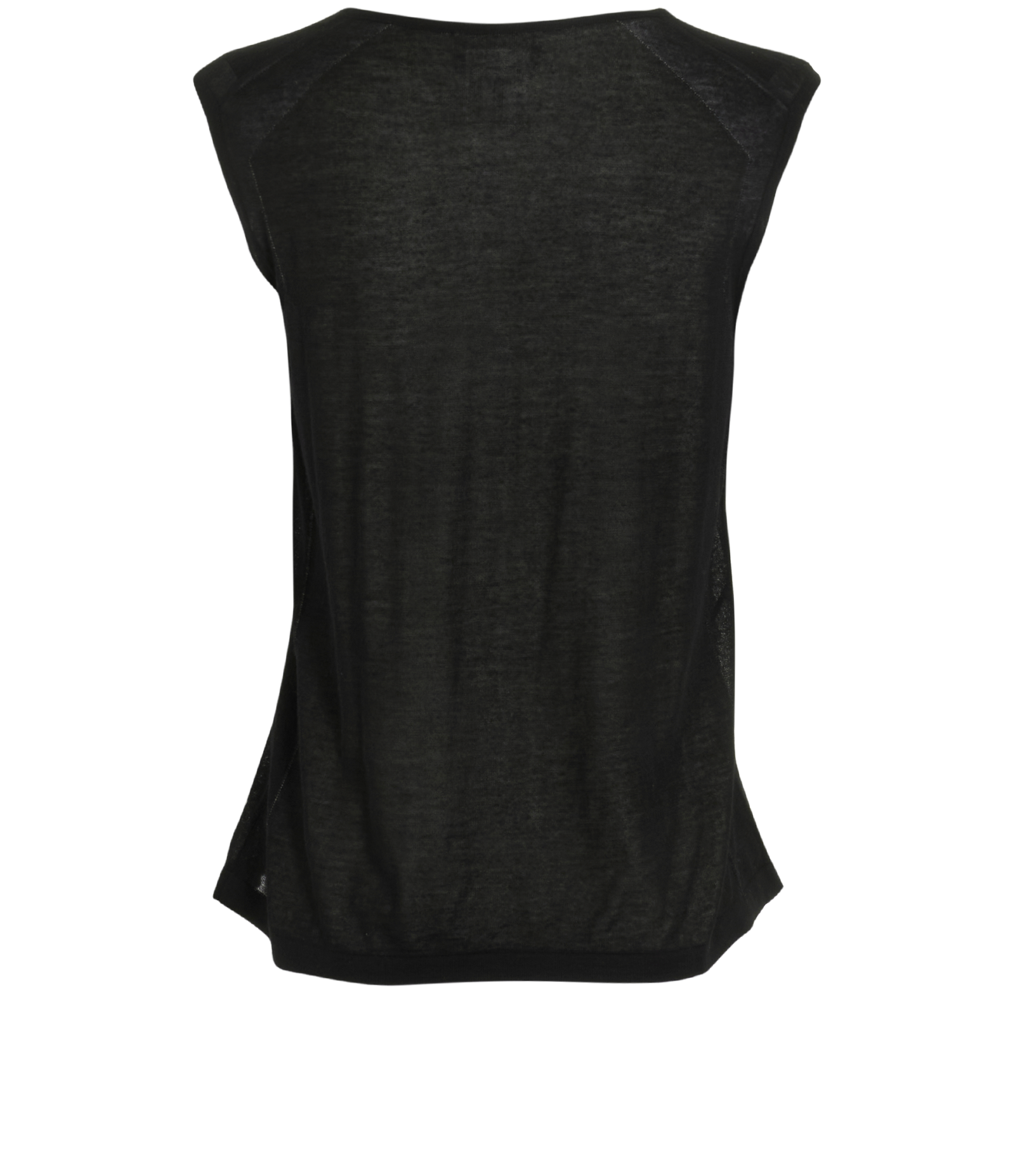 Chanel CC Knit Vest, &pound;395, Clothing, Black, Cashmere, Back view