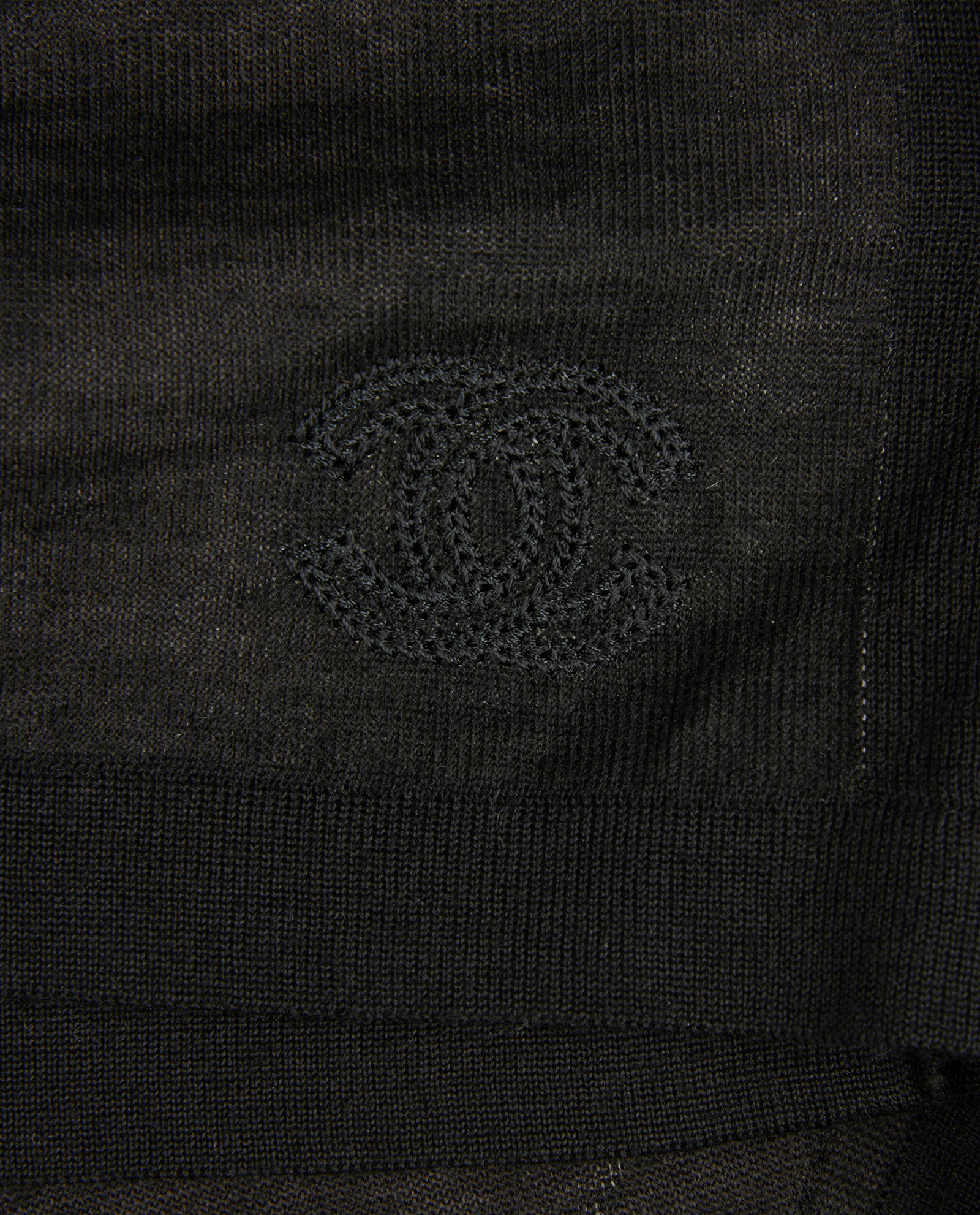 Chanel CC Knit Vest, &pound;395, Clothing, Black, Cashmere, Other view