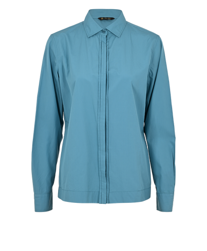 Loro Piana Viviane Shirt, £295, Clothing, Blue, Cotton, Front view