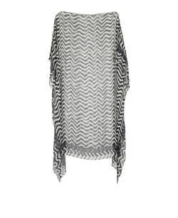 Stella McCartney Resort Wear Poncho, Silk, Grey, One Size, 3*