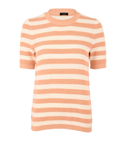Joseph Striped Top, Cotton, Pink/White, Sz M, 3*