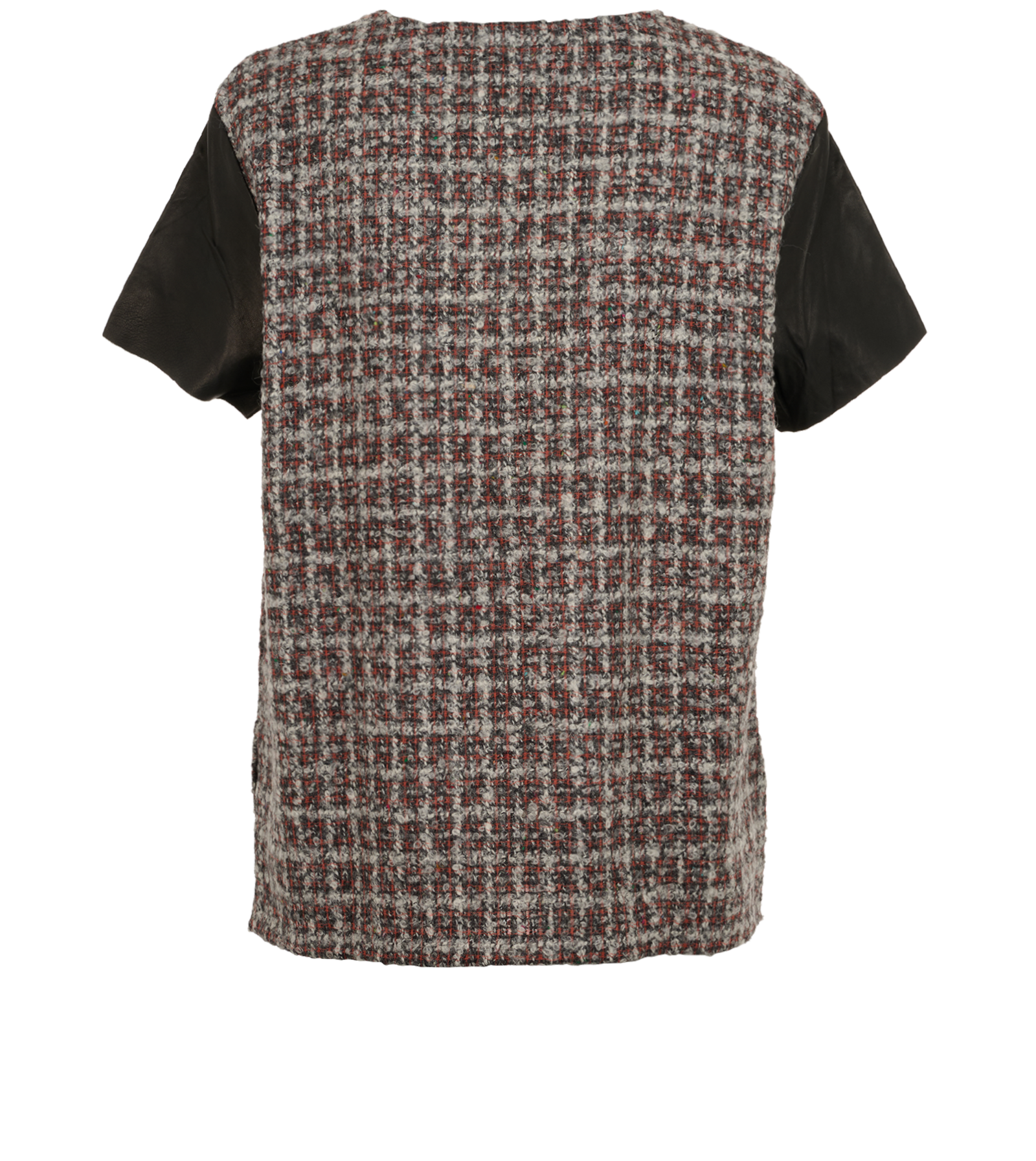 Fendi Leather Flap T-Shirt, &pound;90, Clothing, Grey, Wool, Back view