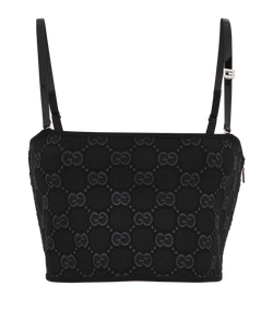 Gucci GG Bandeau Top, Viscose, Blk, Sz XL, 3*