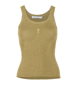Pre-loved Christian Dior Bee Metallic Tank Top - £220