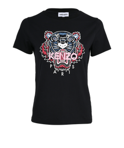 Kenzo Tiger T-Shirt, Cotton, Black, Sz S, 3*
