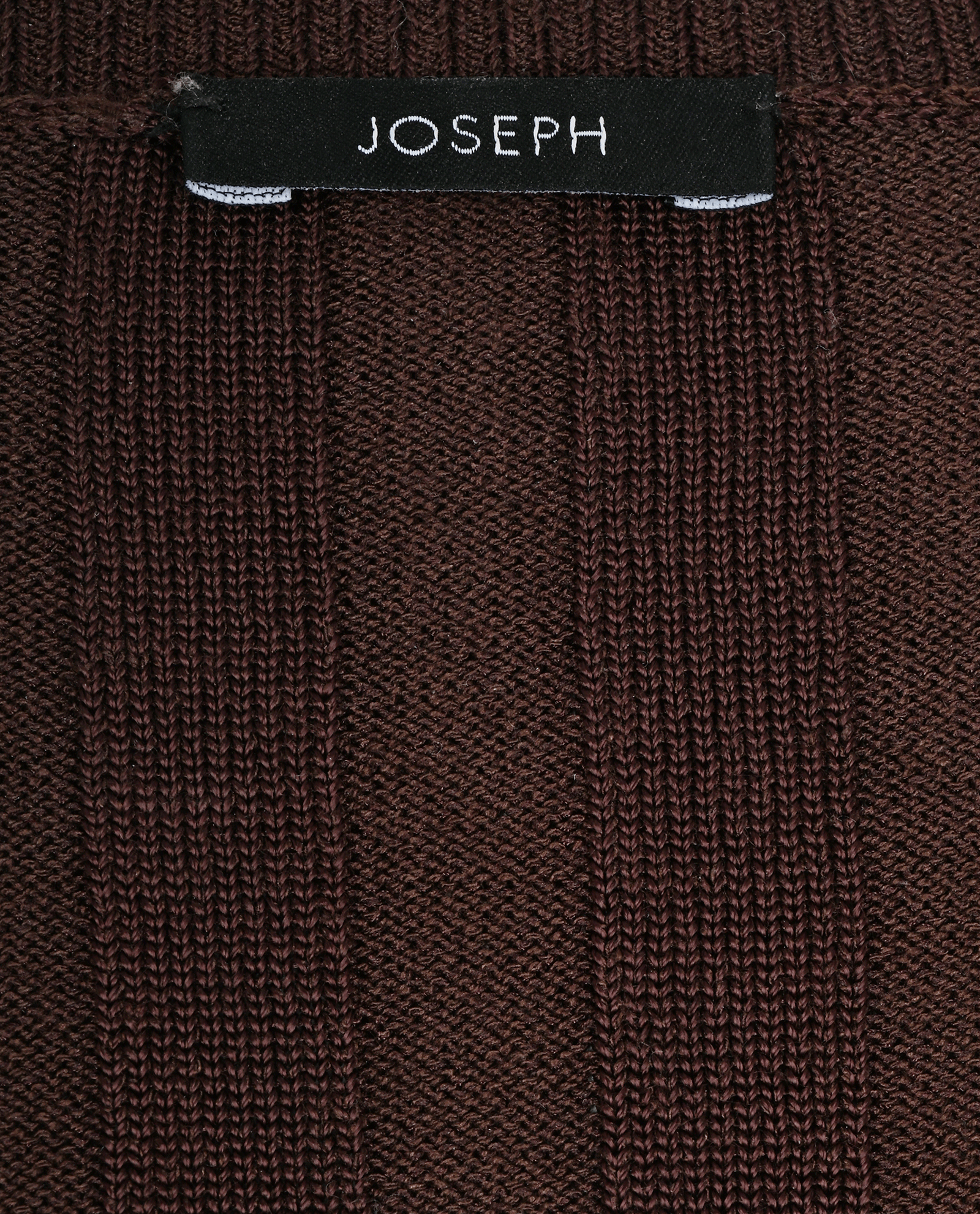 Joseph Knitted Short Sleeve Top, &pound;80, Clothing, Brown, Viscose, Other view