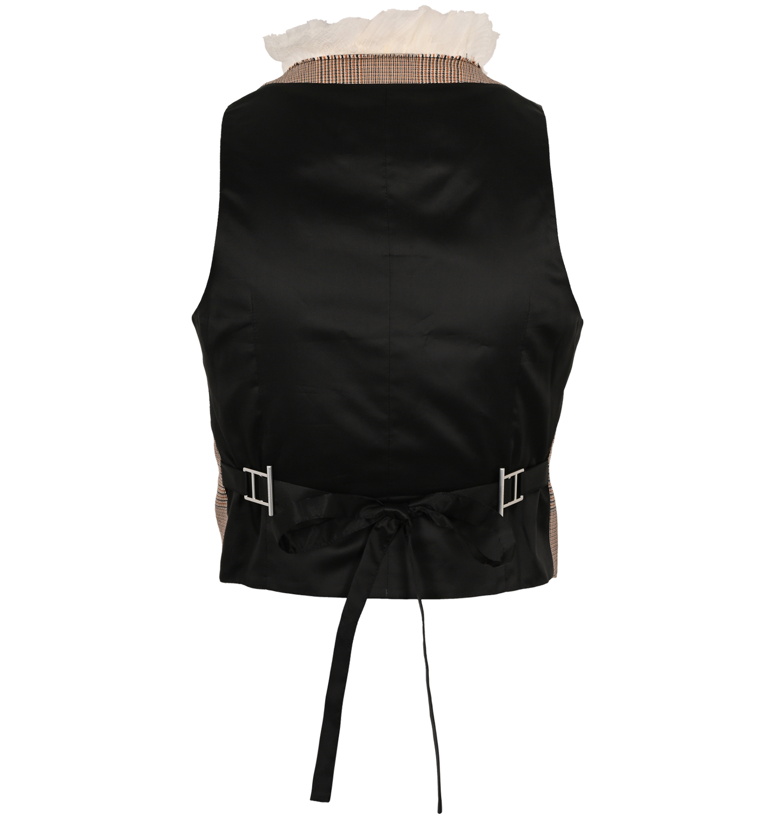 Alexander McQueen Ruffled westcoat, &pound;395, Clothing, Black/Red, Wool, Back view