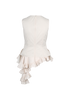 Alexander McQueen Ruffle Top, &pound;495, Clothing, Beige, Cotton, Back view