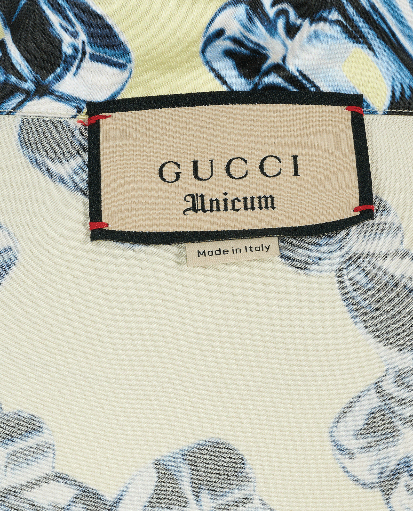 Gucci Unicum Horsebit Shirt, &pound;320, Clothing, Blue/Yellow, Viscose, Other view