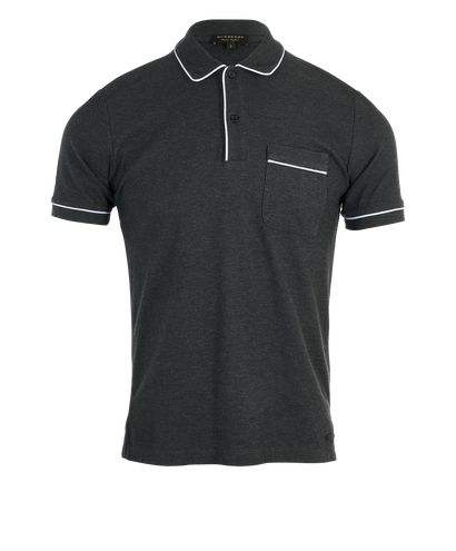 Burberry Polo Shirt, &pound;110, Clothing, Grey, Cotton, Front view