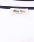 Miu Miu Crew Neck T-Shirt, &pound;450, Clothing, White, Nylon, Other view