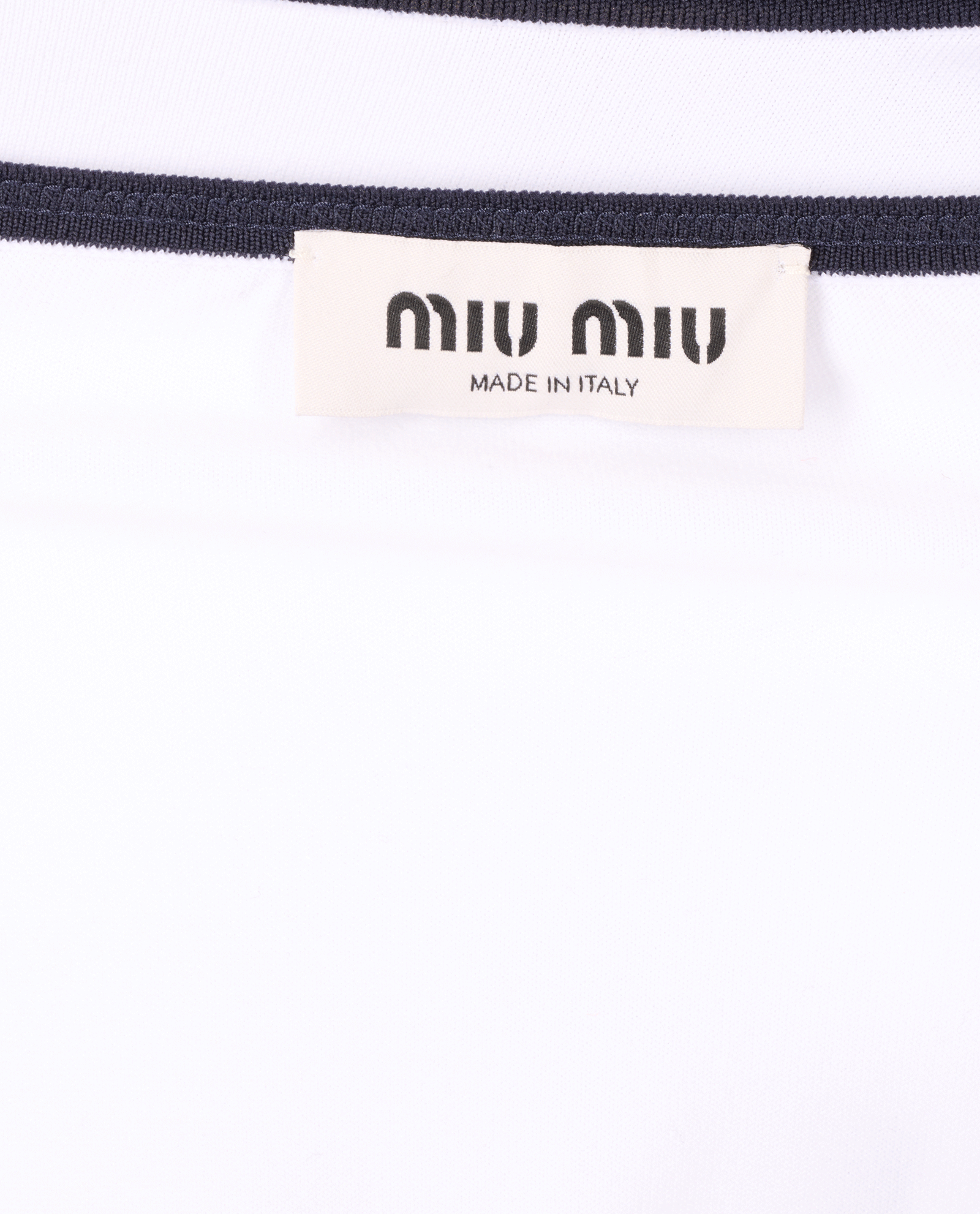 Miu Miu Crew Neck T-Shirt, &pound;450, Clothing, White, Nylon, Other view